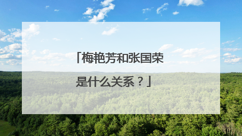 梅艳芳和张国荣是什么关系?