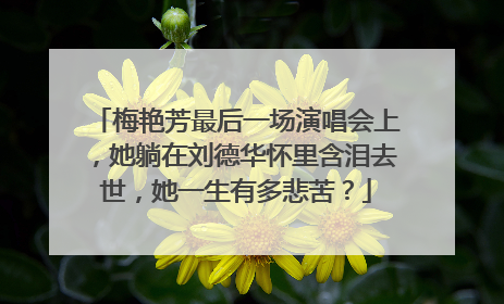 梅艳芳最后一场演唱会上，她躺在刘德华怀里含泪去世，她一生有多悲苦？