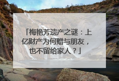 梅艳芳遗产之谜:上亿财产为何赠与朋友,也不留给家人?