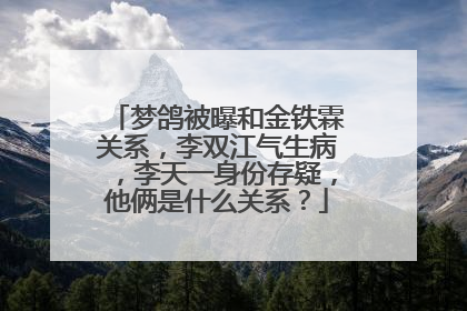 梦鸽被曝和金铁霖关系，李双江气生病，李天一身份存疑，他俩是什么关系？