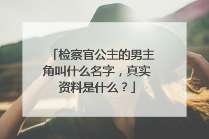 检察官公主的男主角叫什么名字,真实资料是什么?