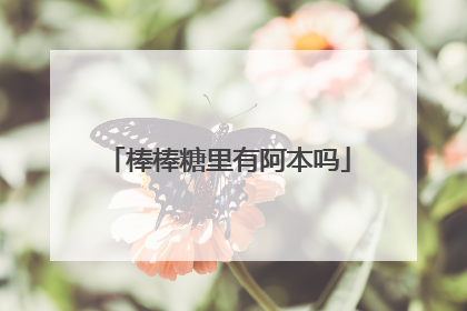 棒棒糖里有阿本吗