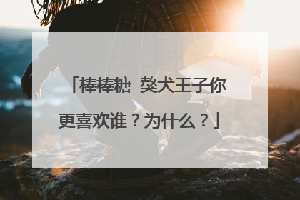 棒棒糖 獒犬王子你更喜欢谁？为什么？