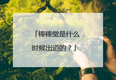 棒棒堂是什么时候出道的？