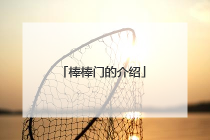 棒棒门的介绍