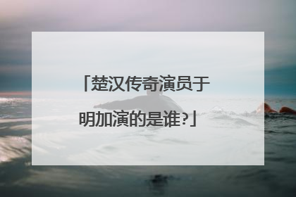 楚汉传奇演员于明加演的是谁?