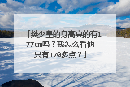 樊少皇的身高真的有177cm吗？我怎么看他只有170多点？
