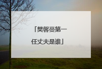 樊馨蔓第一任丈夫是谁