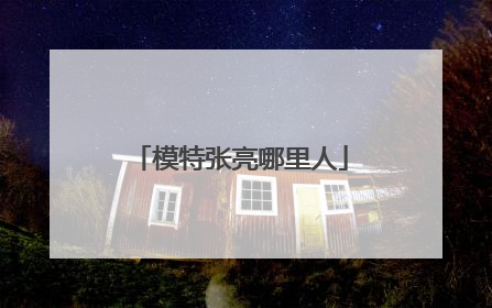 模特张亮哪里人