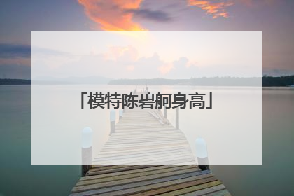 模特陈碧舸身高