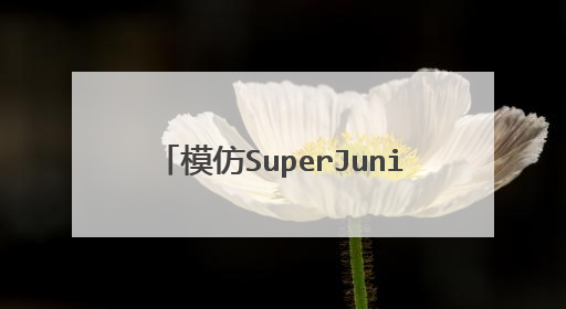 模仿SuperJunior SorrySorry 小八 大野 是谁