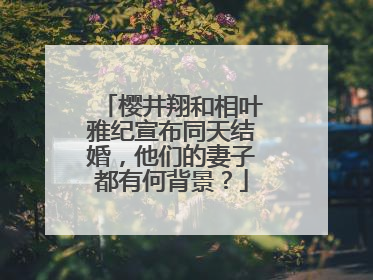 樱井翔和相叶雅纪宣布同天结婚，他们的妻子都有何背景？