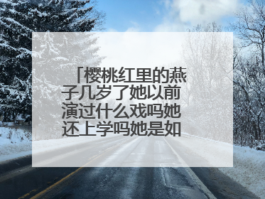 樱桃红里的燕子几岁了她以前演过什么戏吗她还上学吗她是如何成为演员的