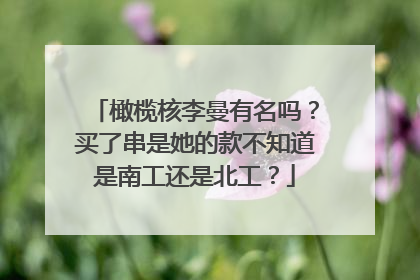 橄榄核李曼有名吗?买了串是她的款不知道是南工还是北工?