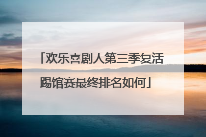 欢乐喜剧人第三季复活踢馆赛最终排名如何