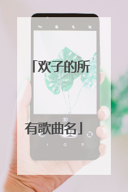 欢子的所有歌曲名