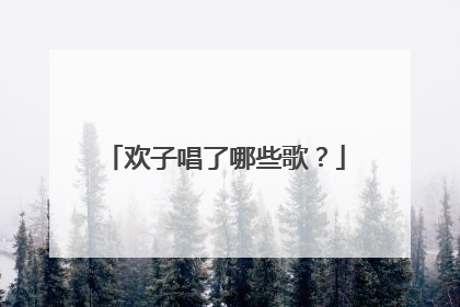 欢子唱了哪些歌？