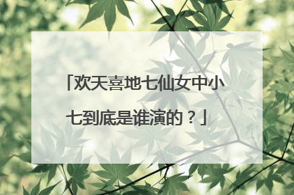 欢天喜地七仙女中小七到底是谁演的?
