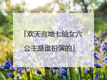欢天喜地七仙女六公主是谁扮演的