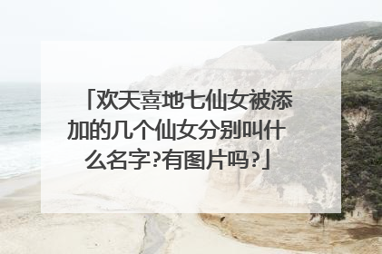 欢天喜地七仙女被添加的几个仙女分别叫什么名字?有图片吗?