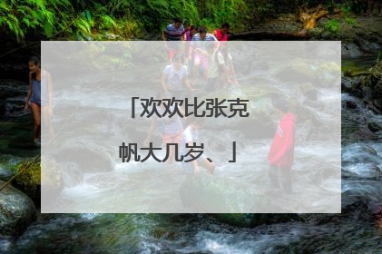 欢欢比张克帆大几岁、