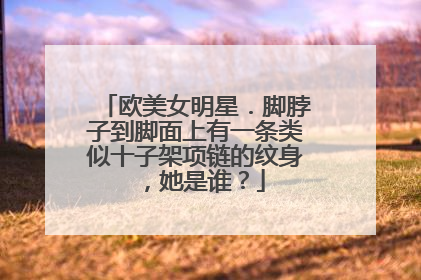 欧美女明星．脚脖子到脚面上有一条类似十子架项链的纹身，她是谁？