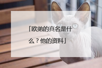 欧弟的真名是什么？他的资料