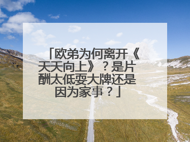 欧弟为何离开《天天向上》?是片酬太低耍大牌还是因为家事?