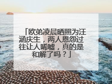 欧弟凌晨晒照为汪涵庆生，两人恩怨过往让人唏嘘，真的是和解了吗？