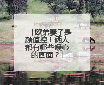 欧弟妻子是颜值控!俩人都有哪些暖心的画面?