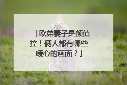 欧弟妻子是颜值控!俩人都有哪些暖心的画面?