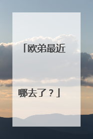 欧弟最近哪去了?