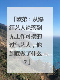 欧弟:从爆红艺人沦落到无工作可接的过气艺人,他到底做了什么?