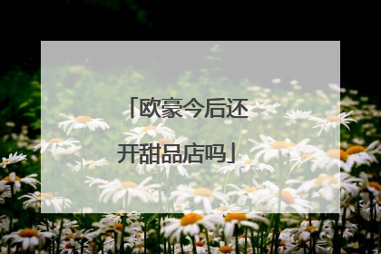 欧豪今后还开甜品店吗
