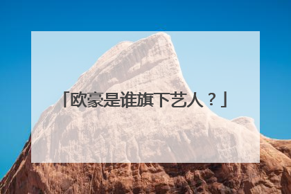 欧豪是谁旗下艺人？