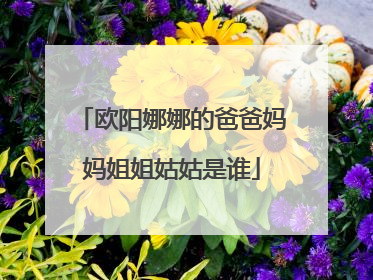 欧阳娜娜的爸爸妈妈姐姐姑姑是谁