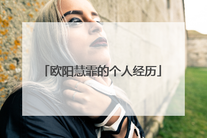 欧阳慧霏的个人经历