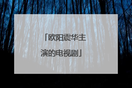 欧阳震华主演的电视剧