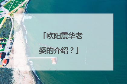 欧阳震华老婆的介绍？