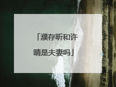 濮存昕和许晴是夫妻吗