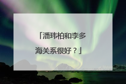 潘玮柏和李多海关系很好？