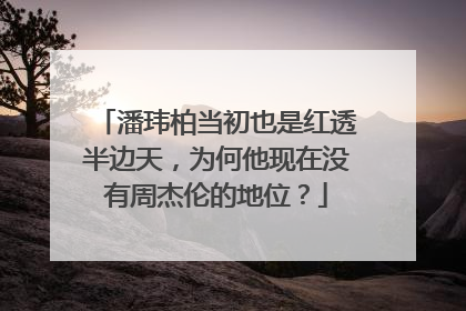 潘玮柏当初也是红透半边天，为何他现在没有周杰伦的地位？