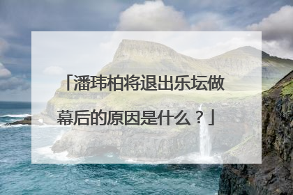 潘玮柏将退出乐坛做幕后的原因是什么?