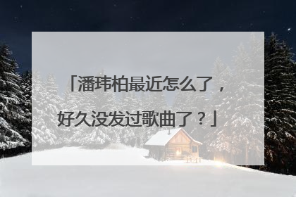 潘玮柏最近怎么了,好久没发过歌曲了?