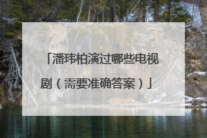 潘玮柏演过哪些电视剧（需要准确答案）