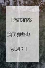潘玮柏都演了哪些电视剧?