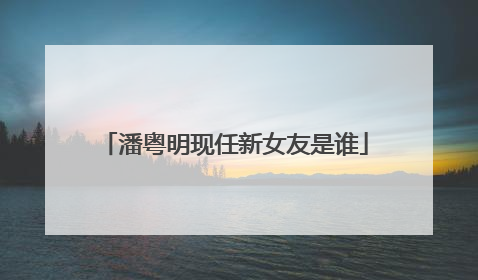 潘粤明现任新女友是谁