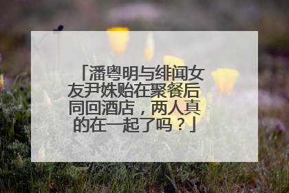 潘粤明与绯闻女友尹姝贻在聚餐后同回酒店,两人真的在一起了吗?