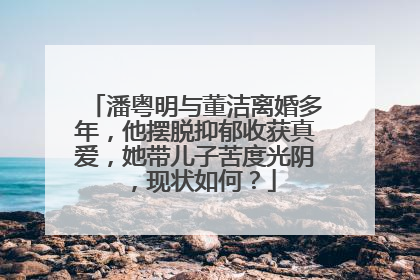 潘粤明与董洁离婚多年,他摆脱抑郁收获真爱,她带儿子苦度光阴,现状如何?