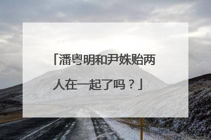 潘粤明和尹姝贻两人在一起了吗？